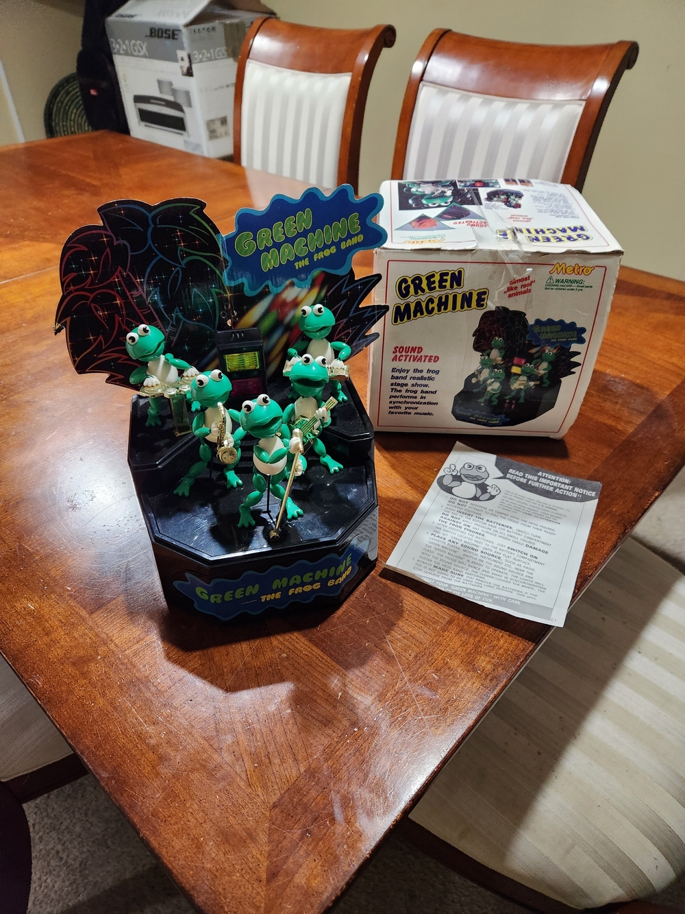 Green Machine The Frog Band Musical Frog Figurine Set Works